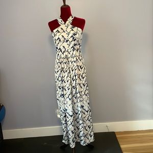 Haoduoyi blue and white dress